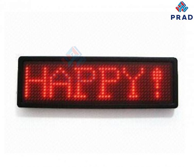 LED бейджик красный