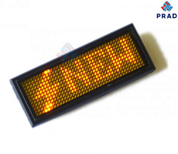LED бейджик желтый