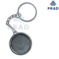 Брелок круглый с защелкой (металлик) 32mm