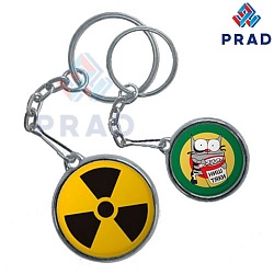 Брелок круглый с защелкой (цветной)  37mm