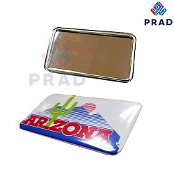 Зеркало прямоугольное, закатное  50*90mm